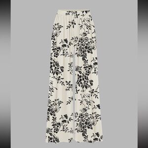 Cider French Riviera Vacation Solid Elastic Waist Wide Leg Pants (Size L)